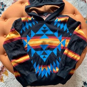 Hooded Aztec sweater